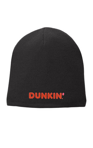 Keep warm in the Drive Thru with your Fleece-Lined Beanie Cap with the New Dunkin' Logo.